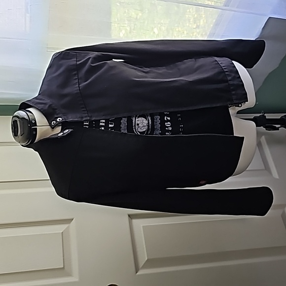 Ladies Dickies Girl Jacket Black Twill Size Large Juniors - Picture 1 of 9